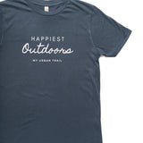 HAPPIEST OUTDOORS Denim Blue Slogan Classic T-shirt