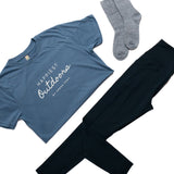 HAPPIEST OUTDOORS Denim Blue Slogan Classic T-shirt
