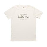 NEW Happiest Outdoors Ecru & Khaki Slogan Classic T-shirt