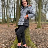 EXPLORE Grey Leopard Silhouette Puffer Jacket