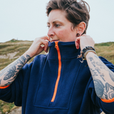 ESCAPE Navy/Orange Oversized Fleece