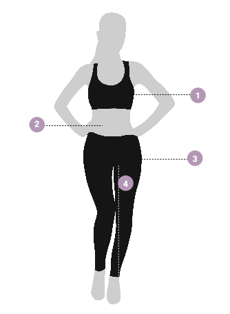 Measurement guide for leggings and shorts