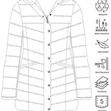 EXPLORE Colourblock Silhouette Puffer Jacket