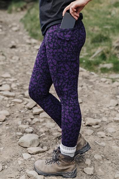 TRAILBLAZER Purple Printed Hiking Leggings