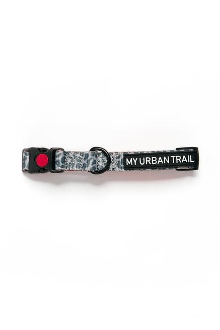 WILD THING Grey Leopard Safety Clasp Collar