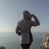 EXPLORE Grey Leopard Silhouette Puffer Jacket