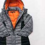 EXPLORE Grey Leopard Silhouette Puffer Jacket