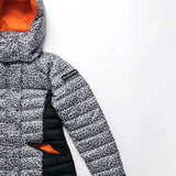 EXPLORE Grey Leopard Silhouette Puffer Jacket