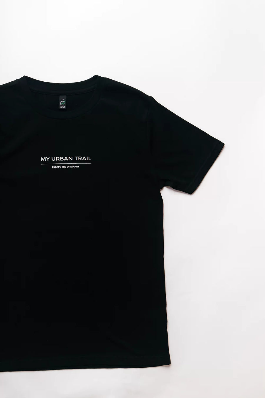 MY URBAN TRAIL Classic Slogan Black T-shirt