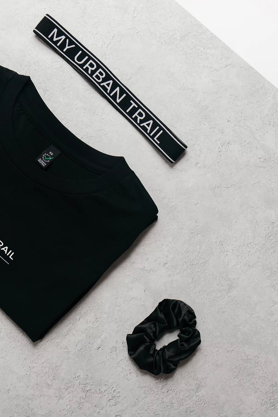 MY URBAN TRAIL Classic Slogan Black T-shirt