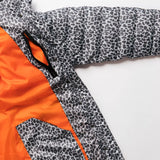 EXPLORE Grey Leopard Silhouette Puffer Jacket