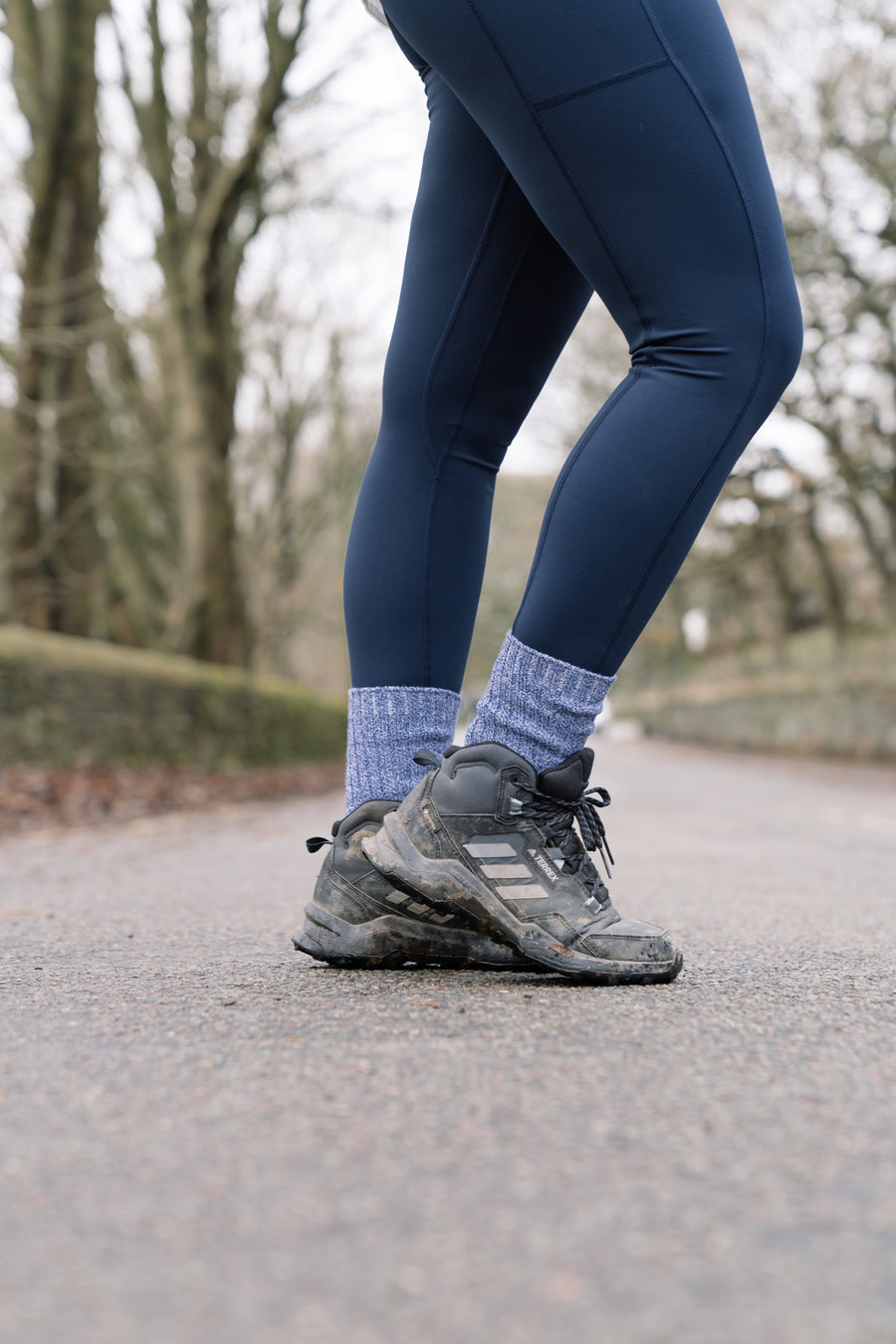 TRAILBLAZER Navy Printed Hiking Leggings